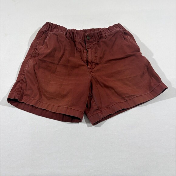Bearbottom Shorts Mens Red 5.5" Elastic Waist Stretch Chino Preppy Sz M - Picture 1 of 9